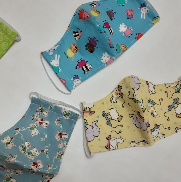 5 Girls Face Covering, Face Mask, sz 3-6 years - Picture 3 of 4